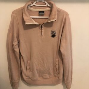 Pink Zip Up Crew Neck